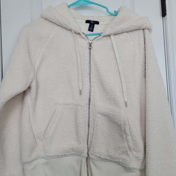 GAP white sherpa hoodie - Picture 3 of 4